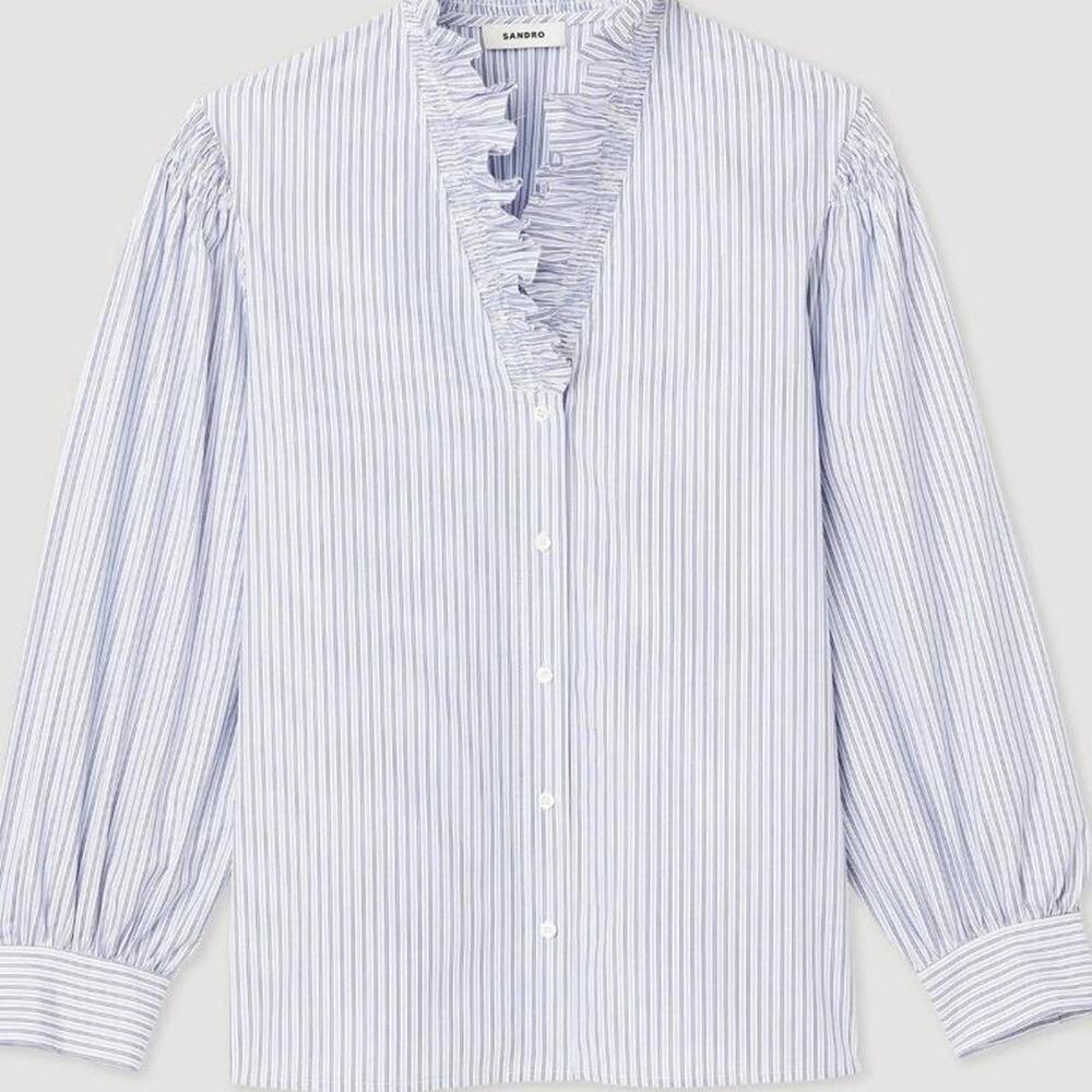 Sandro Striped shirt with a fancy collar